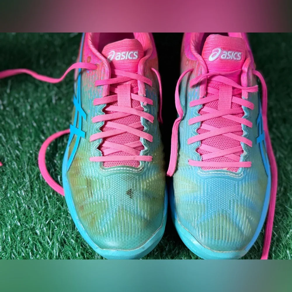 Asics Pink and Blue‎ Women’s Athletic Shoes Size 9